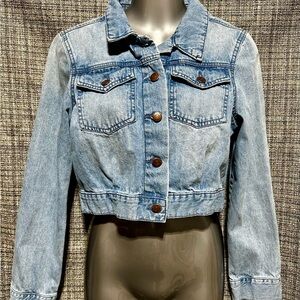 BCBGeneration Denim Cropped Jacket